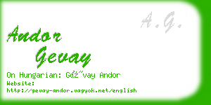 andor gevay business card